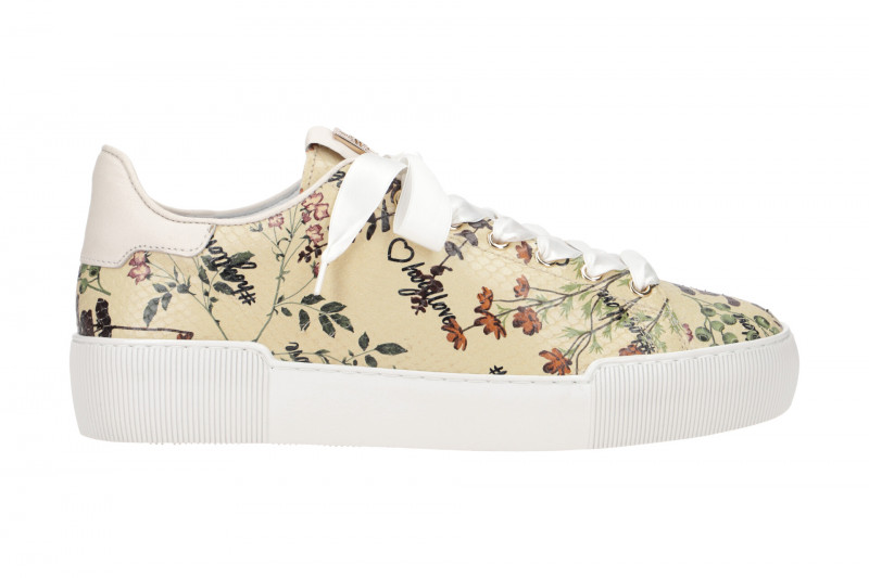 Högl Blossom Schuhe Plateau Sneakers beige Blumen