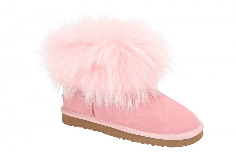 Oog Stiefel rosa Lammfell Boots OB0544