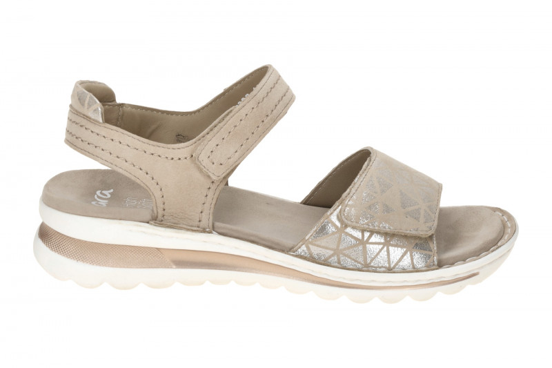 ara Tampa Sandale beige silber gemustert 12-47207