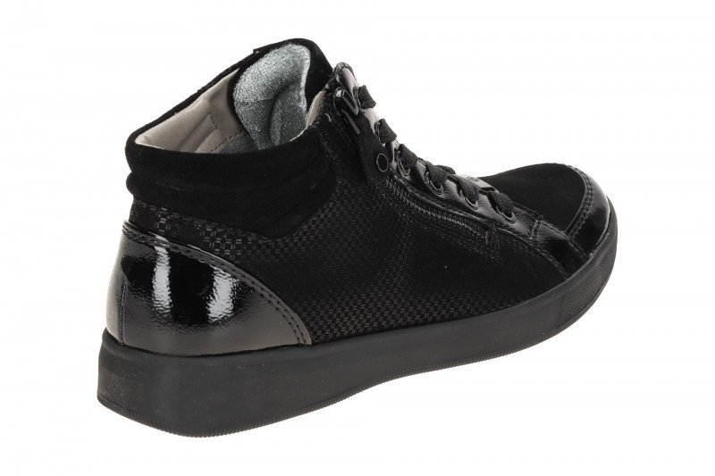 ARA Rom Schuhe Mid-Sneaker schwarz gemustert Lack 12-24499