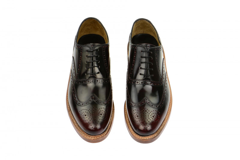 Gordon & Bros Levet Schuhe schwarz rot Rahmengenäht 2506