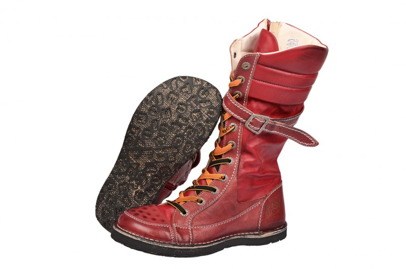 Eject SonySerap Stiefel in rot mit Lederfutter E-15628