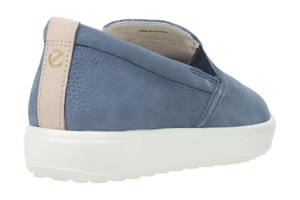 Ecco Soft 7 Slipper Schuhe blau marine Damen 470493 | Schuhhaus  