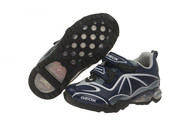 Geox Eclipse Schuhe blau silber Blinker J641BA
