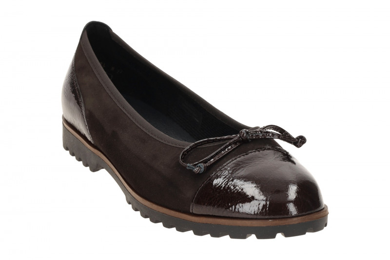 Gabor Ballerina braun Lack Velour 74.100.18
