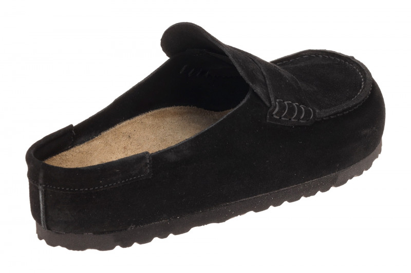 Birkenstock Naples Wrapped Mokassin Clog Pantolette schwarz Normal-Weit