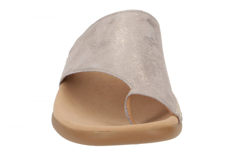 Gabor Zehentrenner Pantolette grau gold metallic 83.700.62