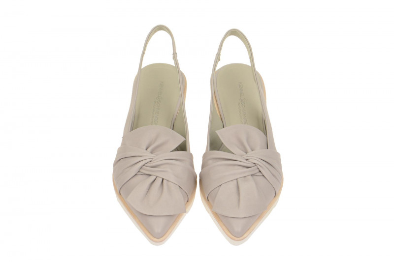 K&S Schuhe Ono grau Nappa Sling Pumps