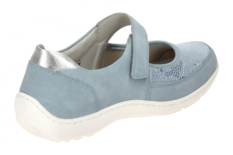 Waldläufer Henni Mary-Jane Schuhe hellblau H-Weite OrthoTritt 496H33