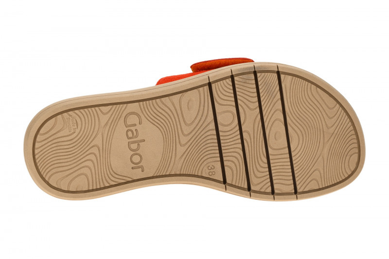 Gabor Plateau Pantolette orange Velour 63.751.13