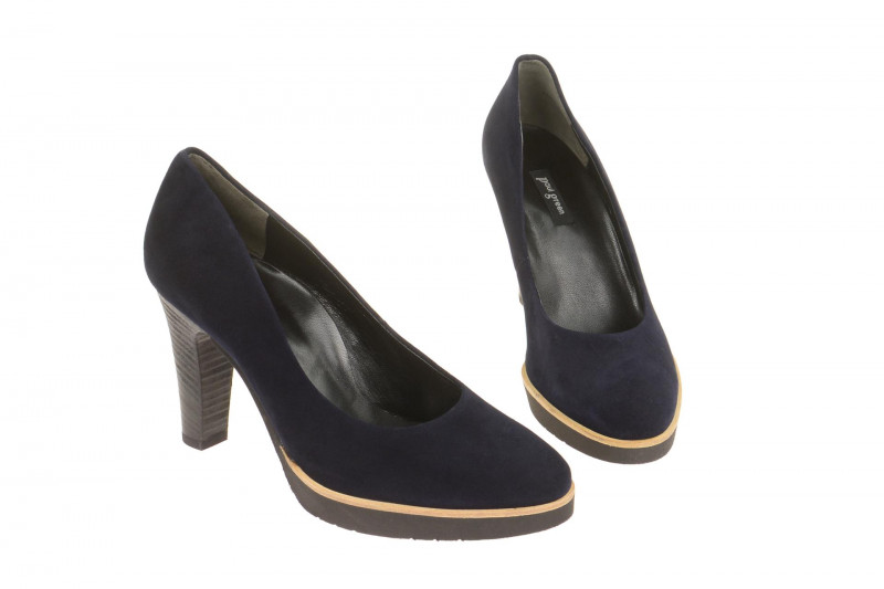 Paul Green Plateau Pumps 3210 blau Samt