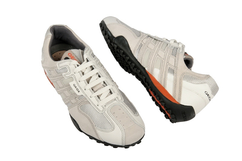 Geox Respira Schuhe Snake M weiß grau Sneaker