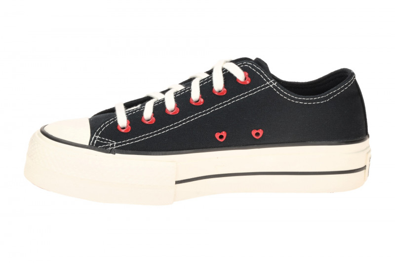 Converse Schuhe Chuck Taylor All Star Plateau schwarz Herz