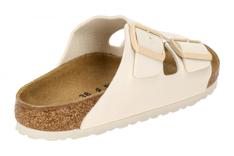 Birkenstock Arizona BS Pantolette weiß eggshell SCHMAL 1027339