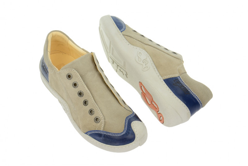Eject Skat Schuhe Slipper beige blau