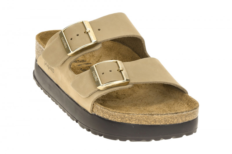 Birkenstock papillio Arizona Flex Pantolette beige sand Schmal 1028379