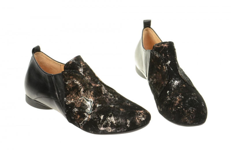 Think Guad Slipper schwarz braun kombi 5-85283-43