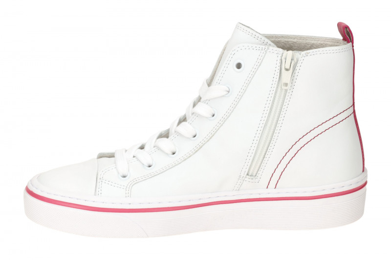 Gabor Mid Sneakers Stiefelette weiß pink 43.160.20