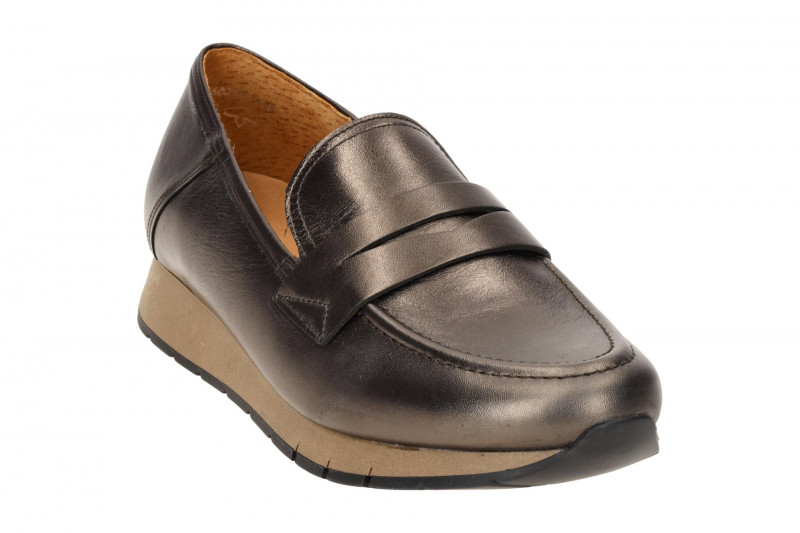 Gabor comfort Schuhe Slipper taupe bronze metallic 52.471.15