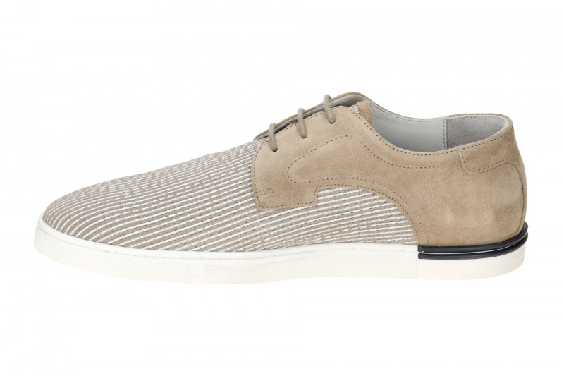 Floris van Bommel De Dekker Schuhe beige weiß gestreift 30288