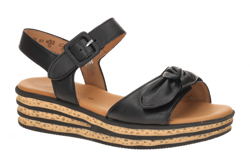 Gabor Plateau Sandalen schwarz Nappa 84.553.27