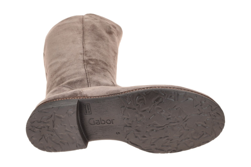 Gabor Schaft Stiefel grau Schaftweite M Velour 8023.04.004