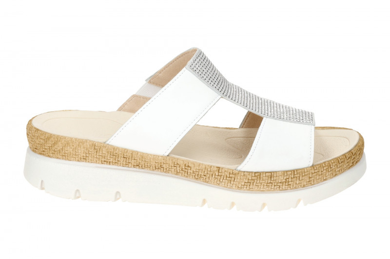 Gabor Glamour Pantoletten weiß Glitzer 63.721.21