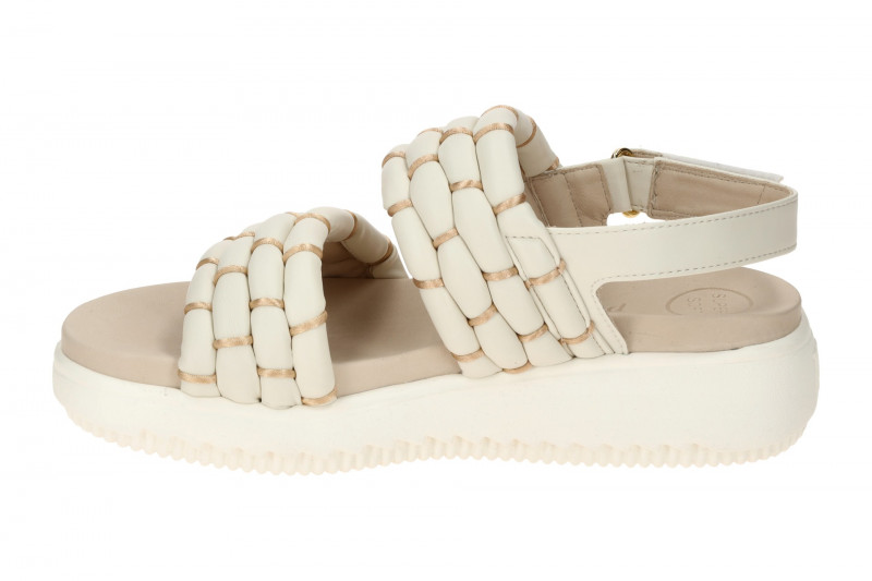 Paul Green Plateau Sandale cream-weiß Klett 6165