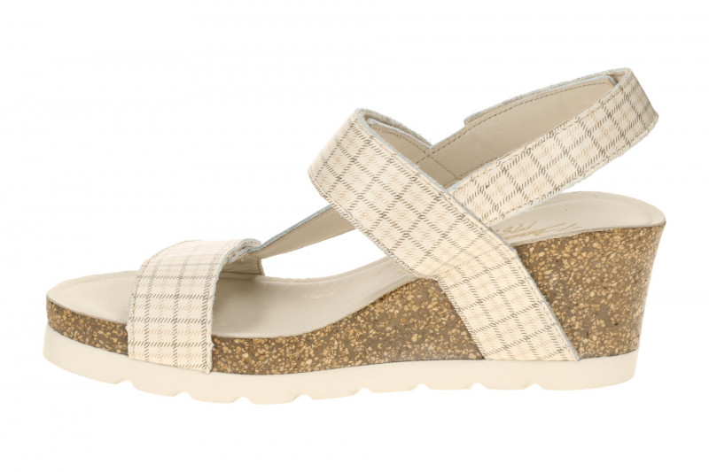 Panama Jack Vilma Plaid Keil Sandale beige Nappa