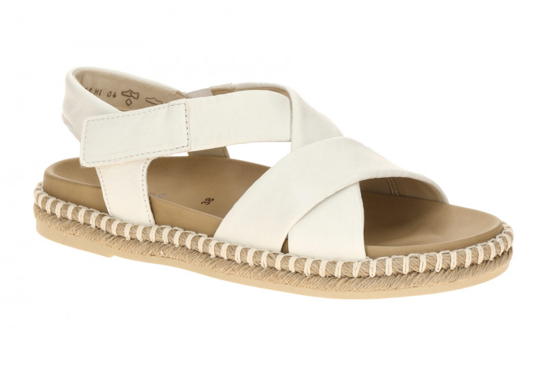 Gabor Sandale weiß latte Nappa Kreuzriemen 83.781.20
