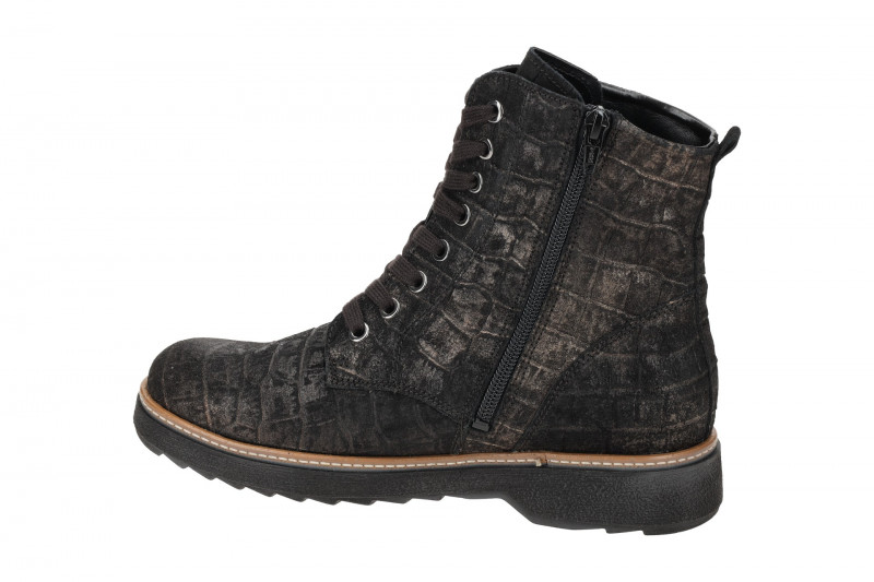 Waldläufer Kitomi Winter Stiefel schwarz braun Effekt K-Weite