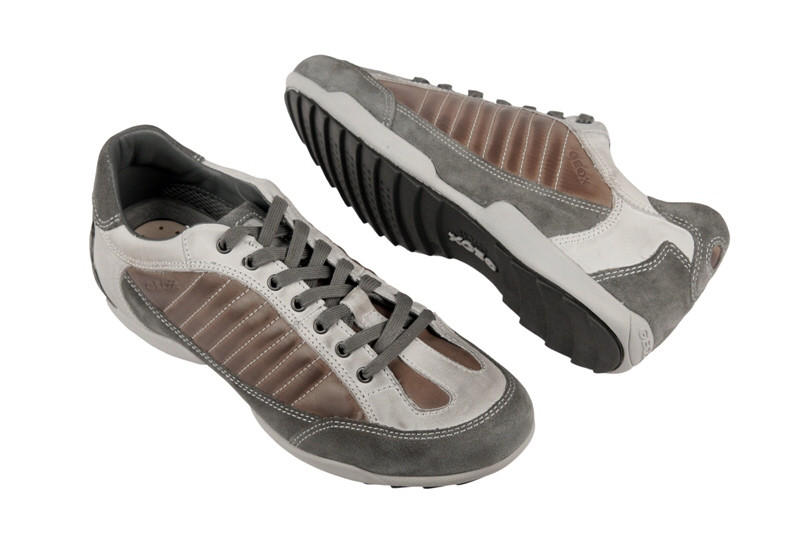 Geox Pietro V Schuhe grau braun Herren Sneakers