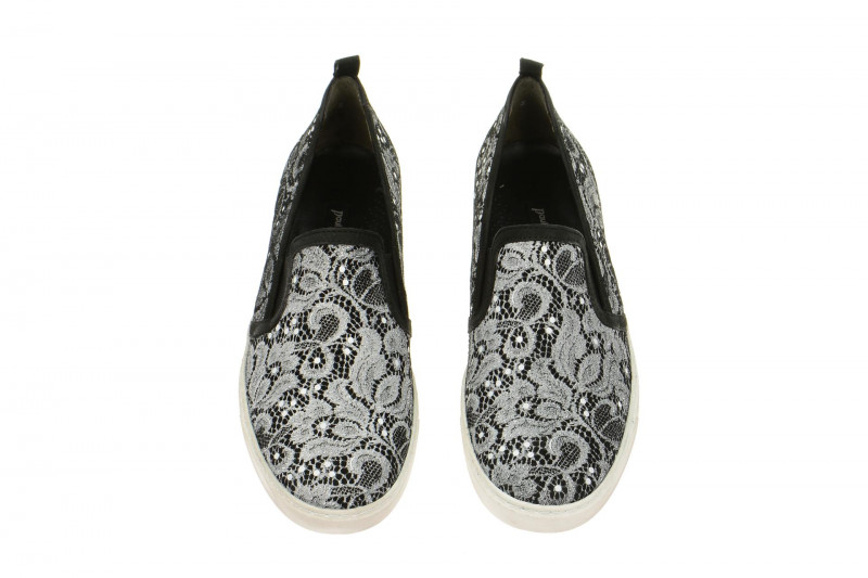 Paul Green Schuhe schwarz weiß spitze 4244