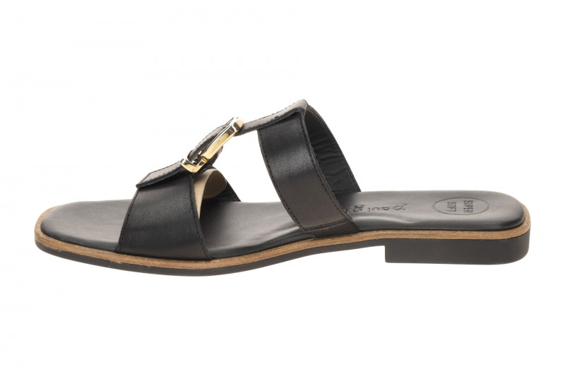 Paul Green Pantolette schwarz Schnallen-T-Steg 6188