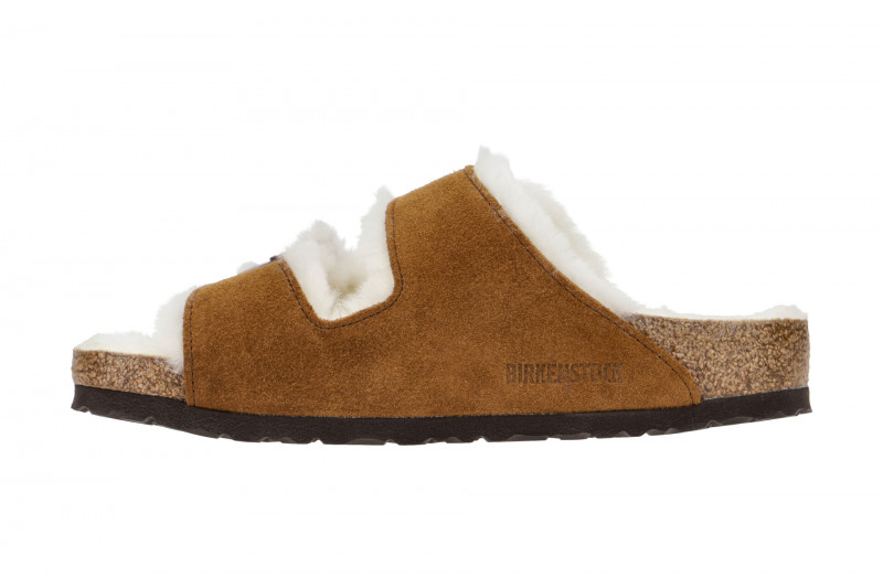 Birkenstock Arizona Shearling Pantolette braun Lammfell 1001128