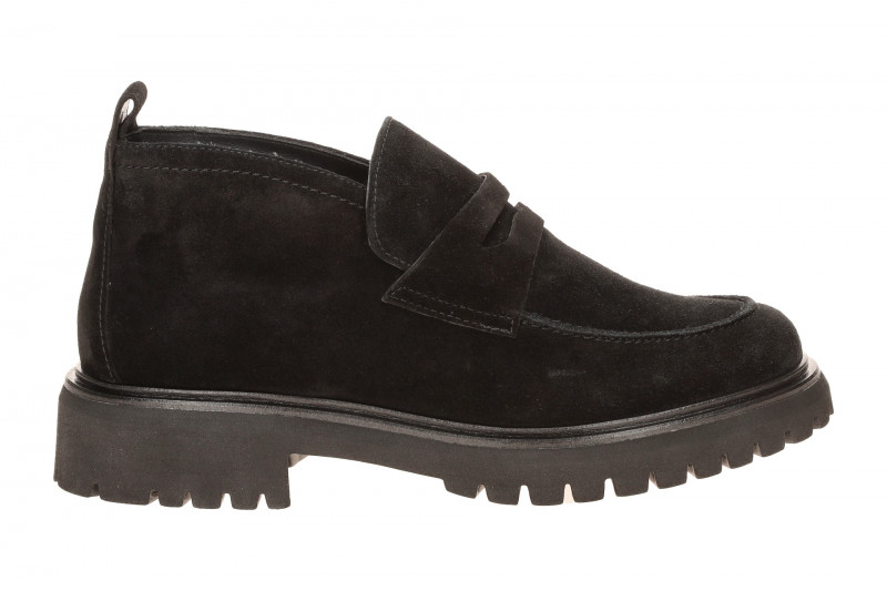 Paul Green Schuhe Mid Plateau Slipper schwarz Loafer 8344