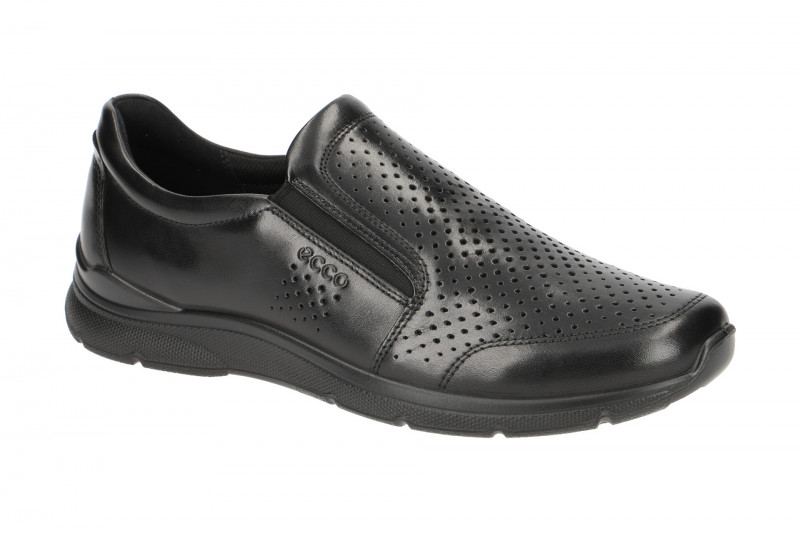 Ecco Irving Schuhe Slipper schwarz gelocht