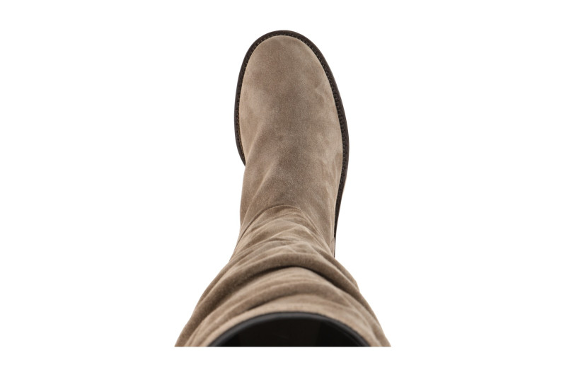 Paul Green Schaftstiefel taupe grau gerafft 9987