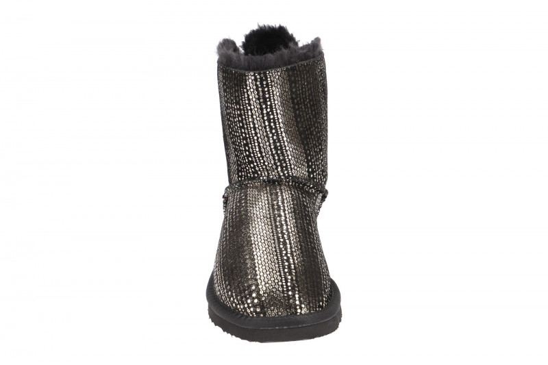 Oog Stiefel schwarz silber Schleife Boots