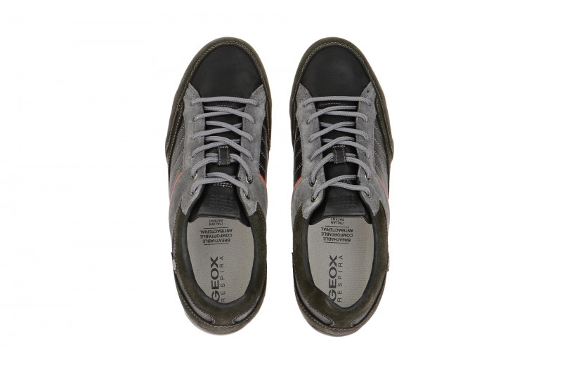 Geox Snake Schuhe grau schwarz U5407B