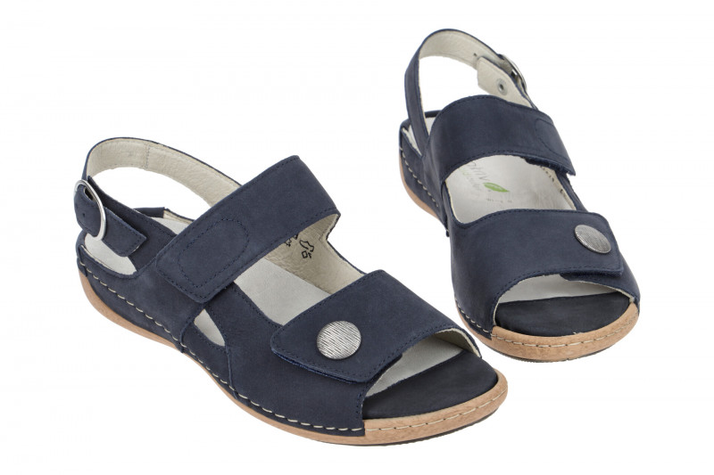 Waldläufer Heliett Sandale blau Nubuck 342002