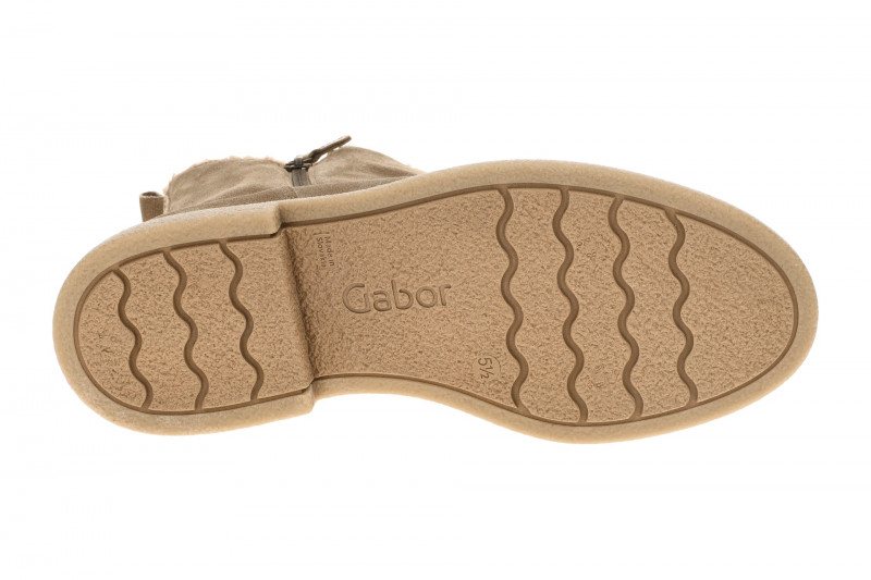 Gabor Stiefelette hellgrau Velour Woll-Kragen 71.741.14