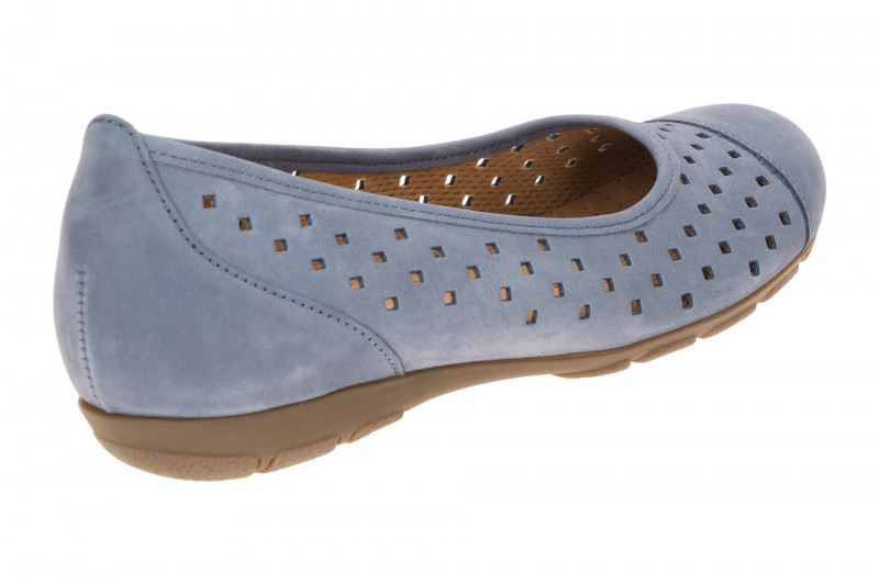 Gabor Schuhe Ballerina denim blau gelocht 84.169.10