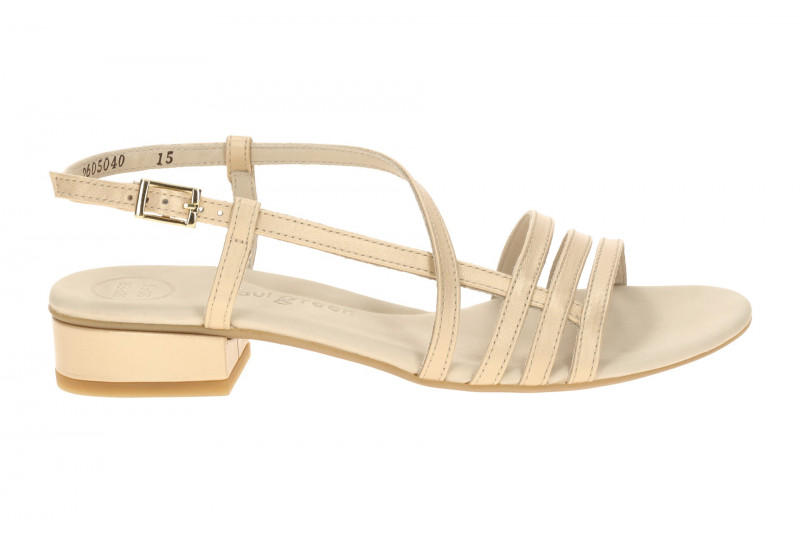 Paul Green Riemchen Sandalette beige Perlmutt 7621