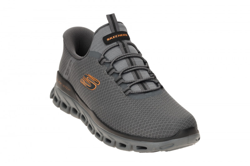 Skechers Glide Step Slipper Schuhe grau Herren SLIP-INS 233010