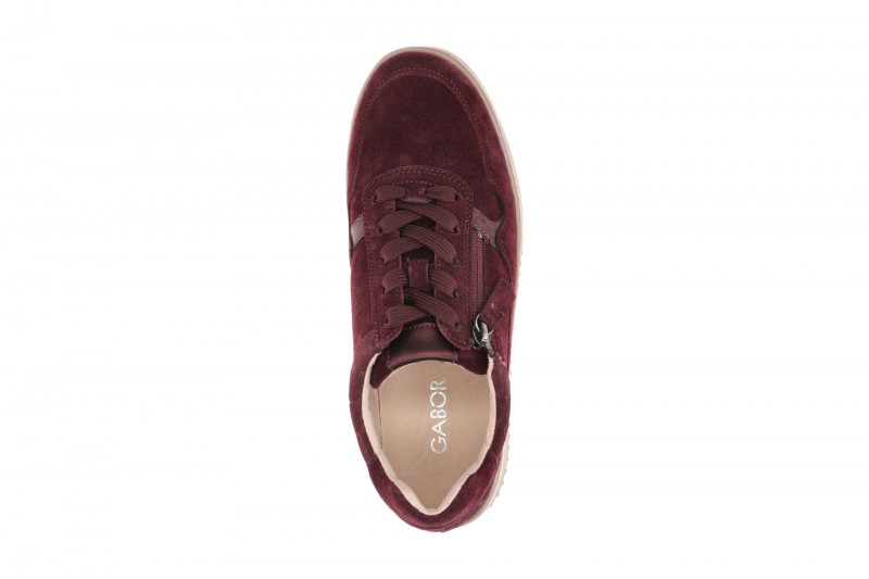 Gabor Comfort Sneakers rot berry Kroko K-Weite 6016.01