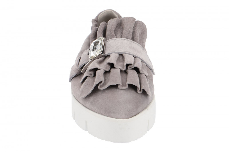K&S Pia XXL Ballerinas grau crystal