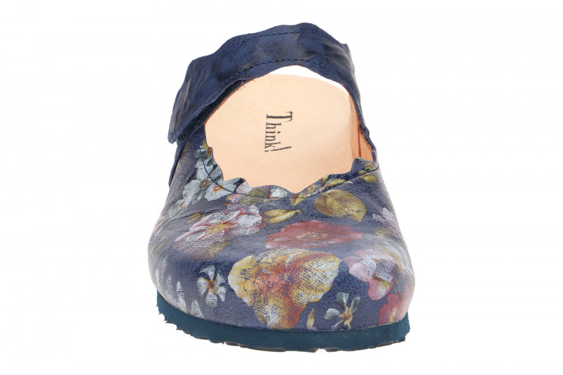 Think Julia Pantolette blau Blumen Clogs