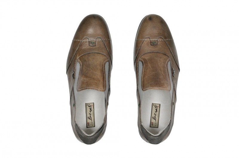 Bello Schuhe D292 beige braun Slipper