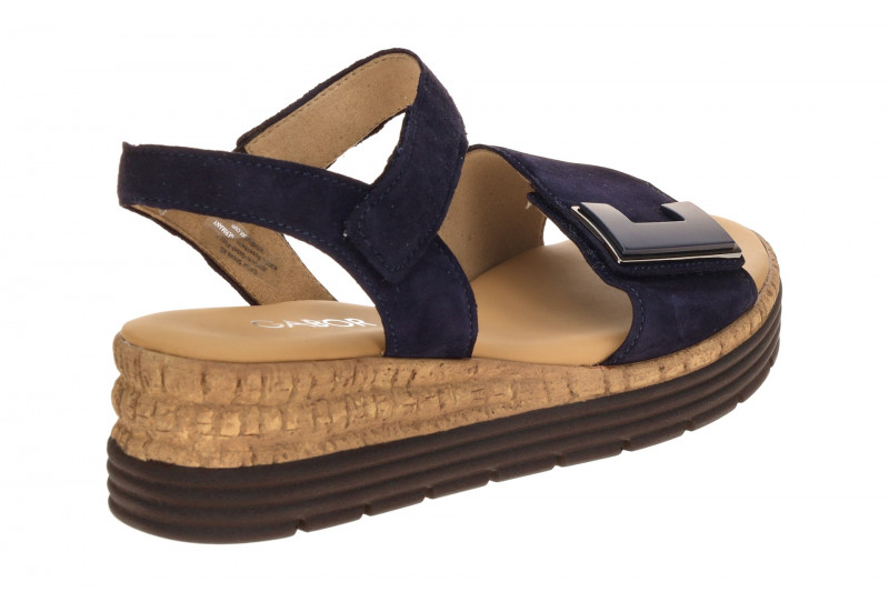 Gabor Keil Sandale blau Velour 82.700.46